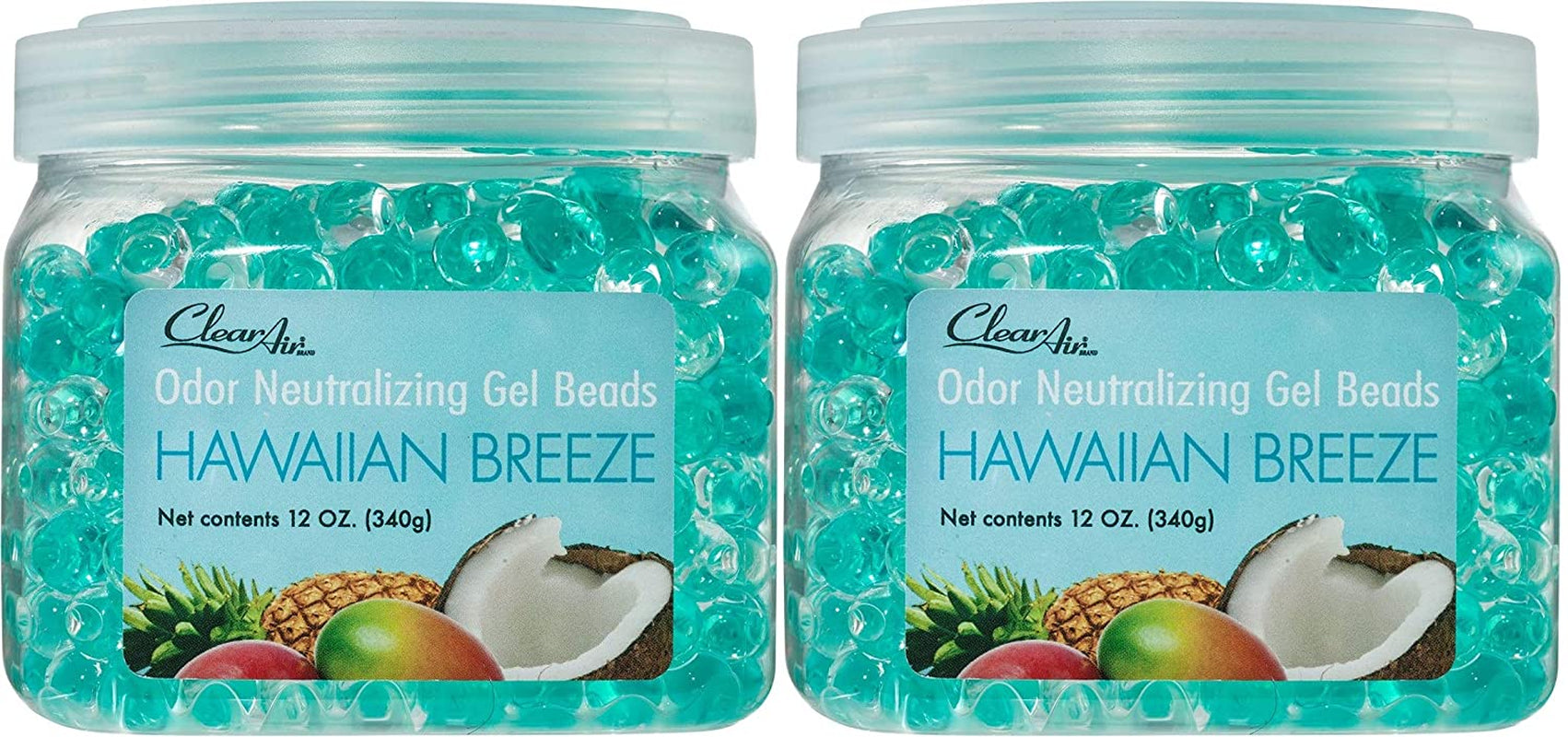 Clear Air Odor Eliminator Gel Beads - Air Freshener - Eliminates Odors in Bathrooms, Cars, Boats, Rvs & Pet Areas - Made with Essential Oils - Fresh Linen Scent - 12 Ounce - 2 Pack Air Fresheners Health & Household Household Supplies Spray