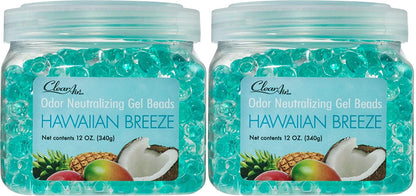 Clear Air Odor Eliminator Gel Beads - Air Freshener - Eliminates Odors in Bathrooms, Cars, Boats, Rvs & Pet Areas - Made with Essential Oils - Fresh Linen Scent - 12 Ounce - 2 Pack Air Fresheners Health & Household Household Supplies Spray