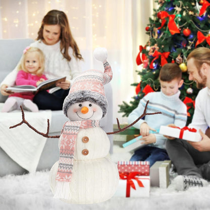 Christmas 2023 Animated Snowman Decorations, Xmas Handmade Plush Ornaments for Indoor, Home and Holiday, Present for Family and Friends Collectible Dolls Home & Kitchen Home Décor Accents Home Décor Products