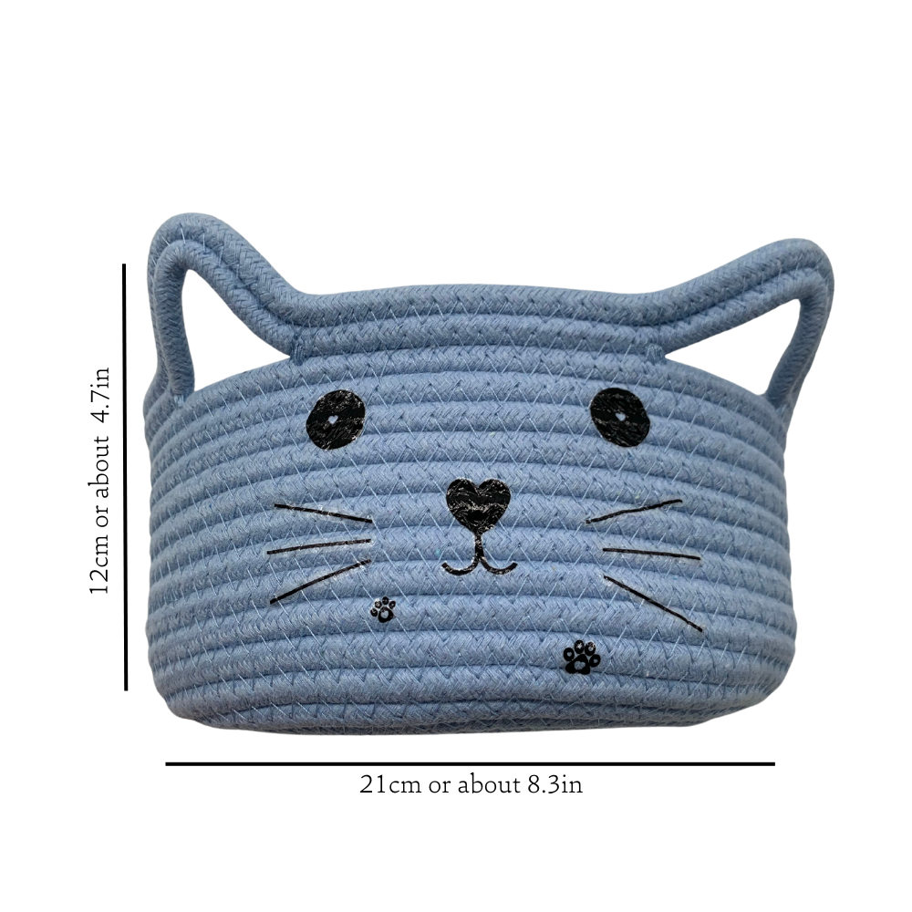 Cozy Cat Woven Basket