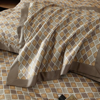 Lumiera Trellis Printed Luxury Egyptian Cotton Bedding Set