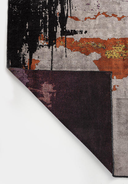 Po Black - Light Grey Rug