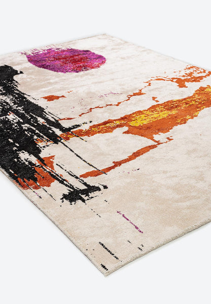 Po Black - Ecru Rug