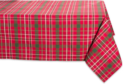 DII Holiday Dining Table Linen Collection Tartan Holly Plaid, Square Cloth Napkin Set, 20X20, Red & Green, 6 Count Cloth Napkins Home & Kitchen Kitchen & Dining Kitchen & Table Linens