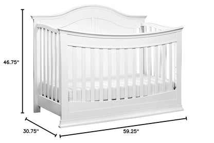 Davinci Meadow 4-In-1 Convertible Crib in White, Greenguard Gold Certified Baby Products Cribs Furniture Infant & Toddler Beds Nursery