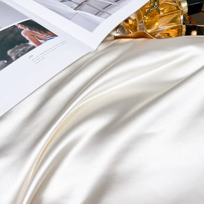 Esana White Embroidered Egyptian Cotton Satin Bedding Set
