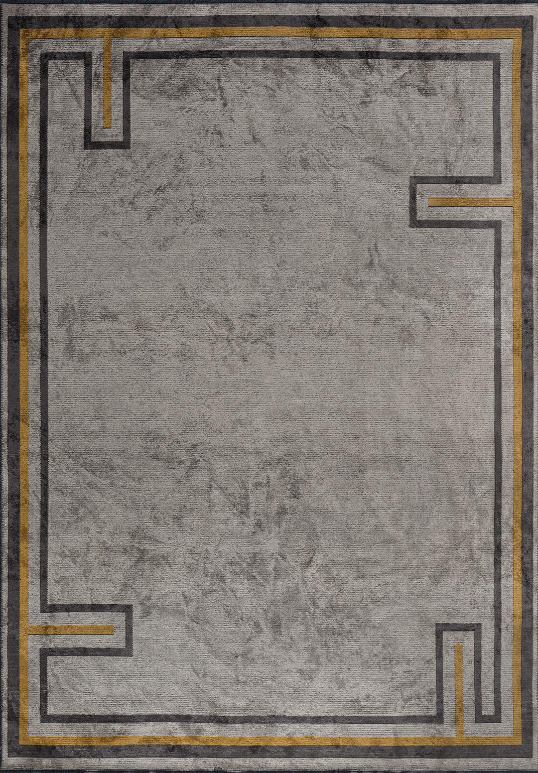 Dresden Charcoal - Beige Rug
