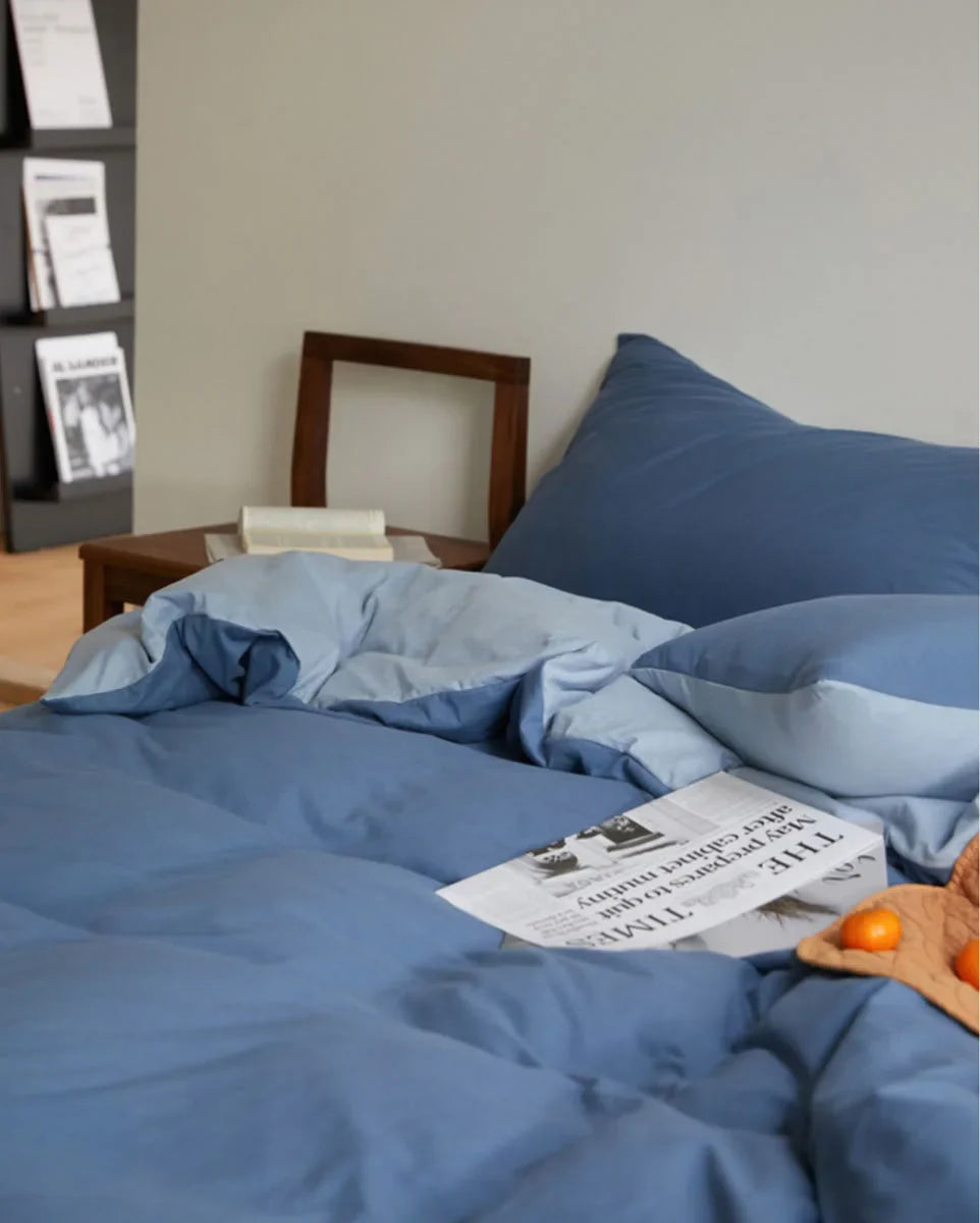 Ultra-Soft Reversible Dual-Tone Jersey Cotton Bedding Set