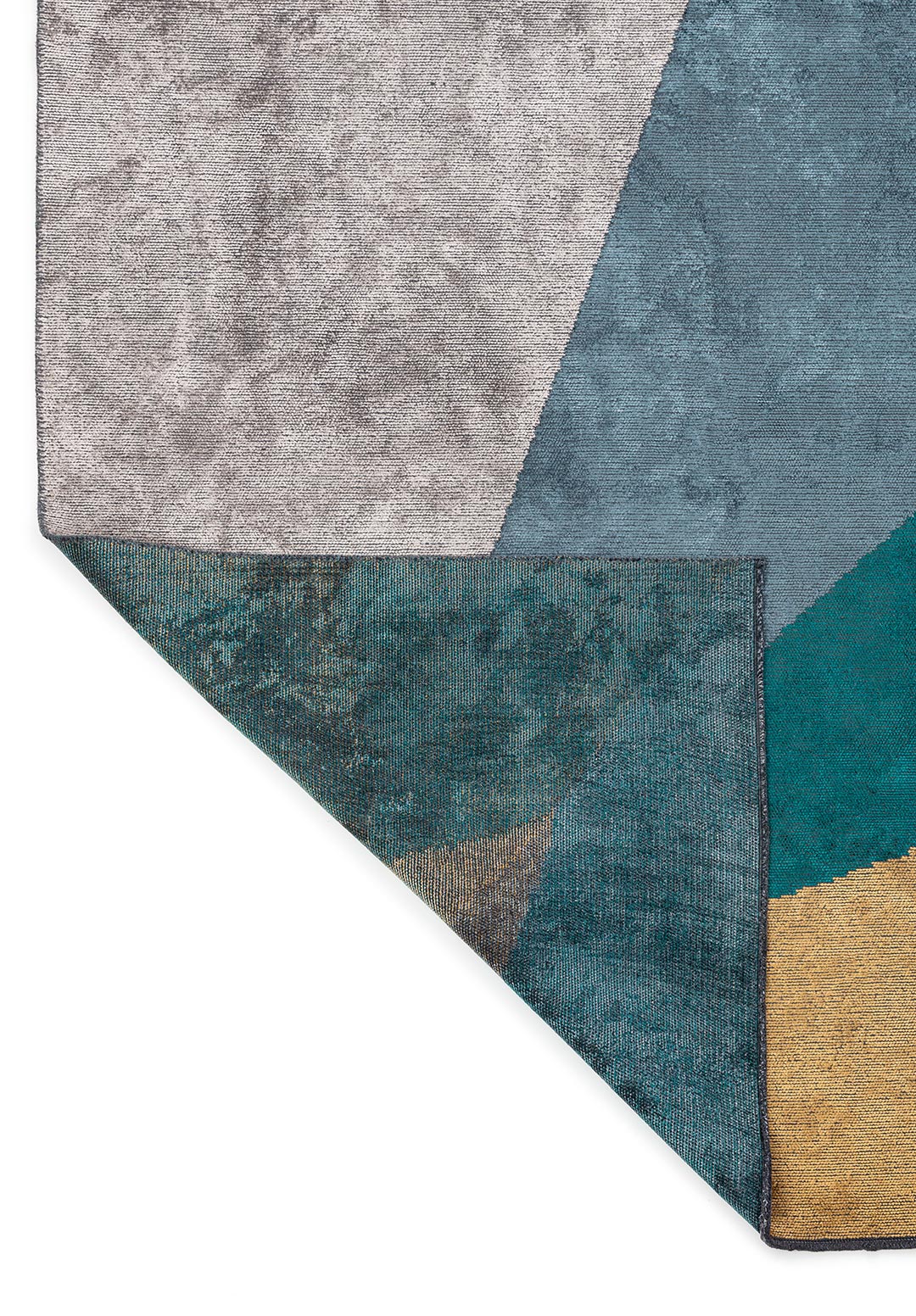 London Light Grey - Petrol Rug