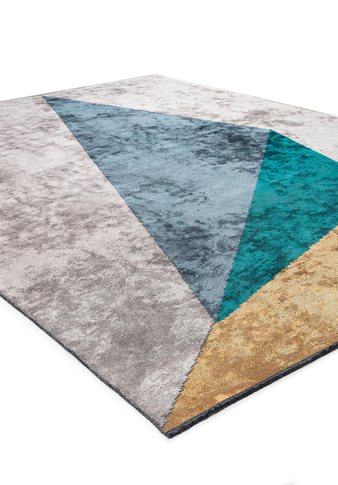 London Light Grey - Petrol Rug