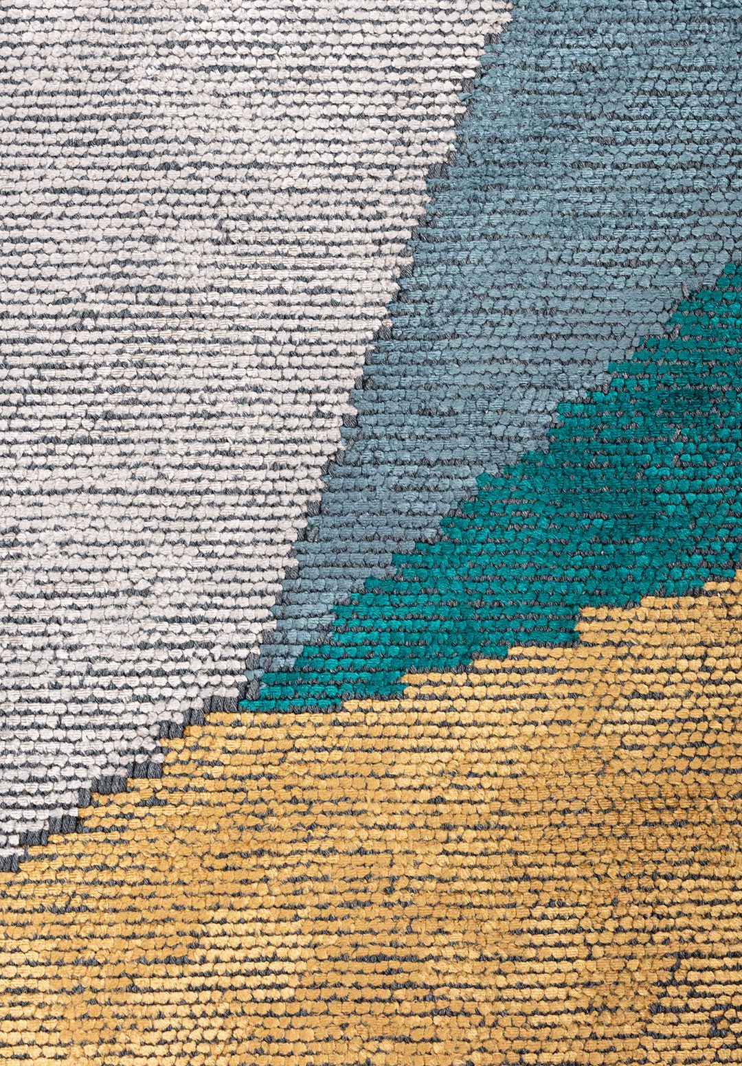 London Light Grey - Petrol Rug