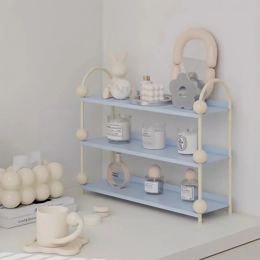 Playful Bauble Two-Tone Metal Desk Shelf