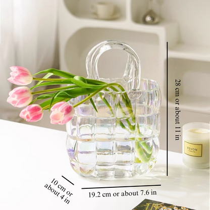 Glamour Glass Handbag Vase