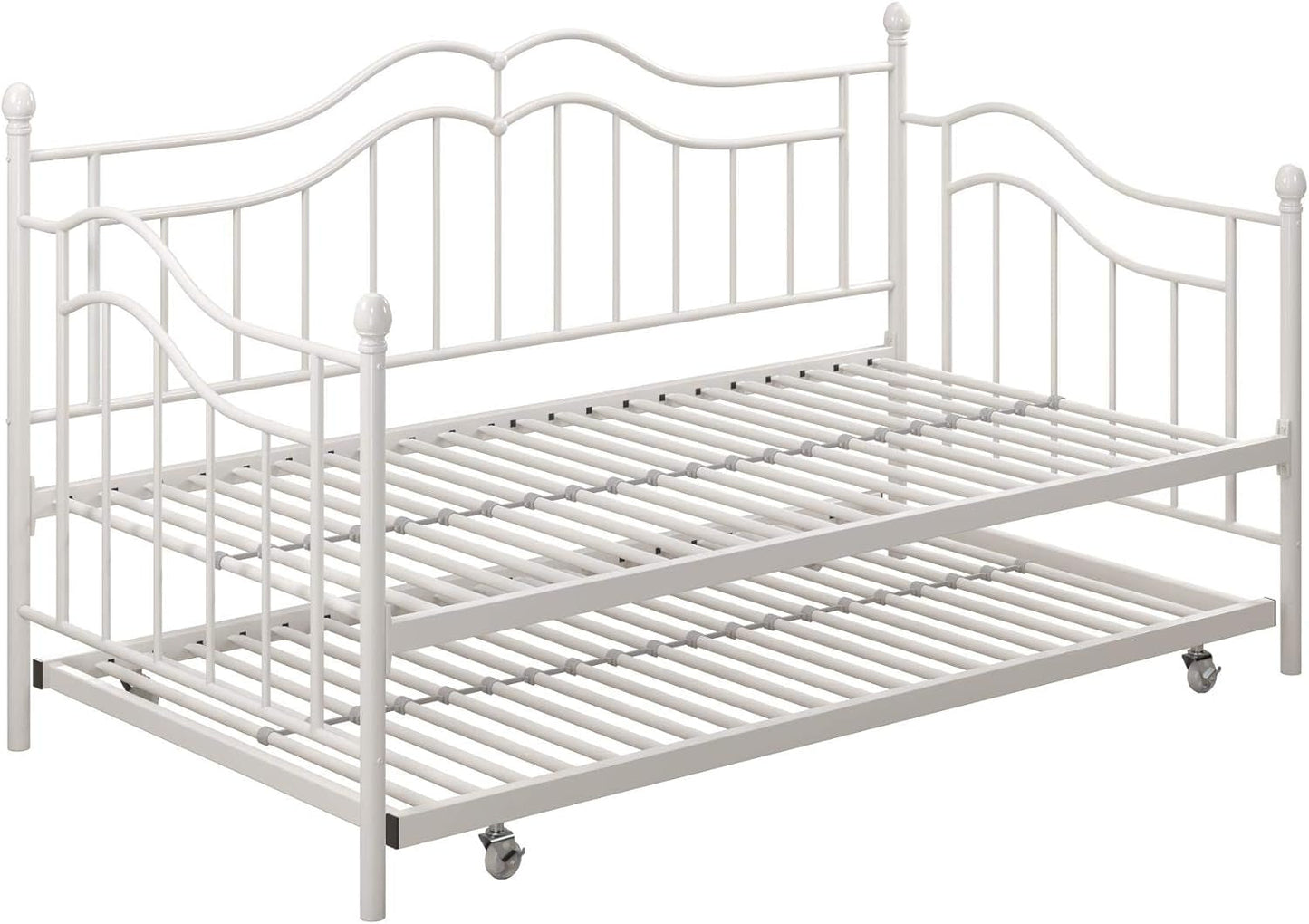 DHP Tokyo Metal Platform Bed with Classic Finial Post Headboard and Footboard, Underbed Storage Space, No Box Spring Needed, King, Bronze Bed Frames Bedroom Furniture Beds Frames & Bases Furniture Home & Kitchen