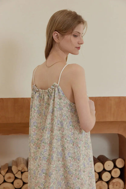 Soft Ditsy Floral Washed Cotton Slip Pajama
