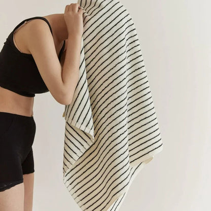 Plush Striped Cotton Towel Set