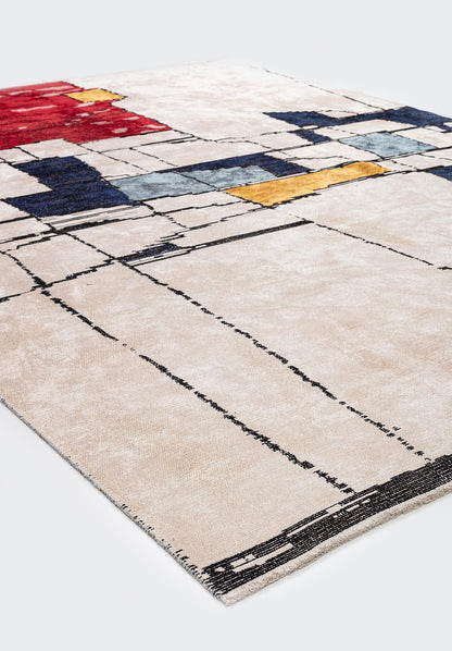 Bristol Red - Ecru Rug