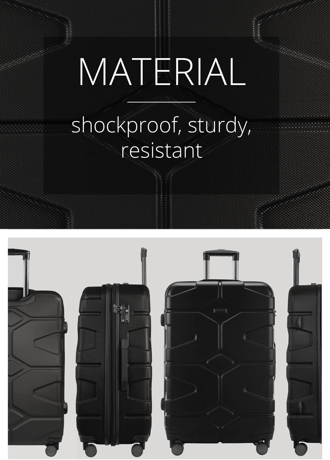 Hauptstadtkoffer Suitcase, Black, 76 Cm Clothing Luggage Luggage & Bags Luggage & Travel Gear Shoes & Jewelry Suitcases