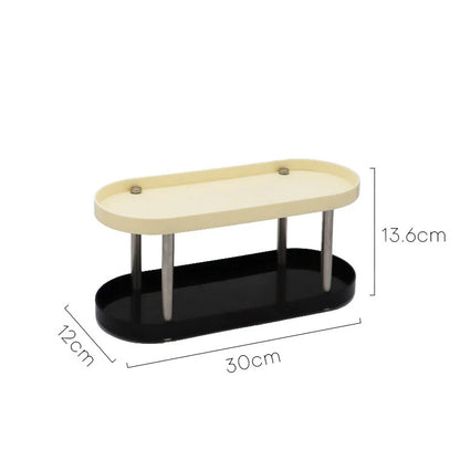 Smooth Color Block ABS Tiered Vanity Tray