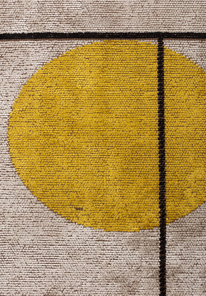 Circus Bone - Yellow Rug area carpet area rug carpet Color_Beige Color_Black Color_Yellow MARRAKESH Material_Cotton & Viscose Rug2023