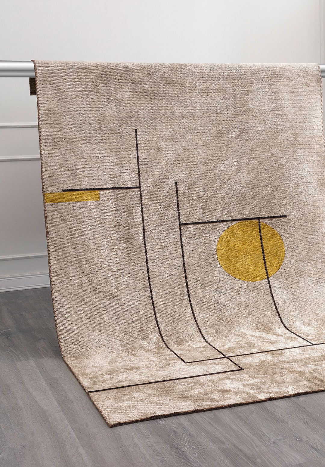 Circus Bone - Yellow Rug area carpet area rug carpet Color_Beige Color_Black Color_Yellow MARRAKESH Material_Cotton & Viscose Rug2023