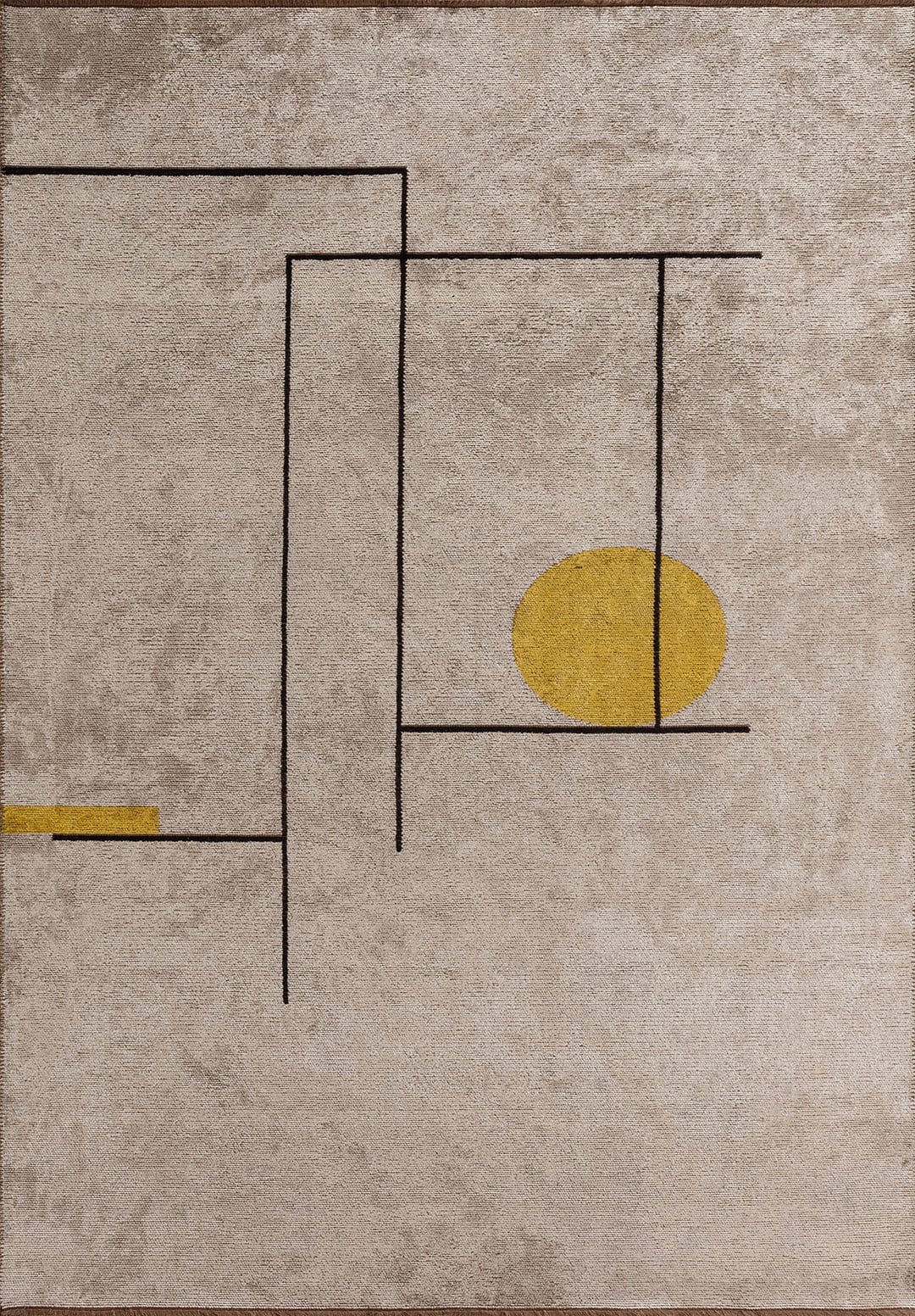 Circus Bone - Yellow Rug area carpet area rug carpet Color_Beige Color_Black Color_Yellow MARRAKESH Material_Cotton & Viscose Rug2023