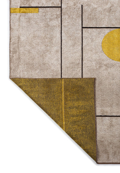 Circus Bone - Yellow Rug area carpet area rug carpet Color_Beige Color_Black Color_Yellow MARRAKESH Material_Cotton & Viscose Rug2023