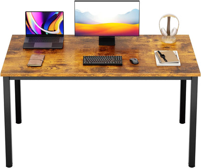 Dlandhome 47 Inches Medium Computer Desk, Composite Wood Board, Decent and Steady Home Office Desk/Workstation/Table, BS1-120BW Furniture Home & Kitchen Home Office Desks Home Office Furniture