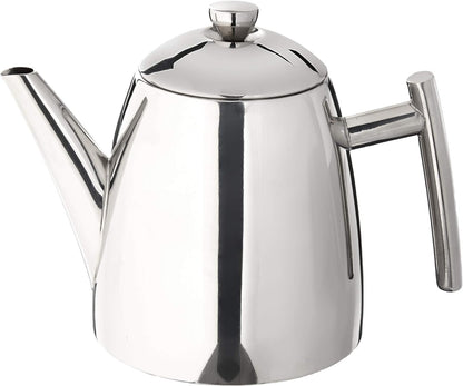 Frieling 18/8 Stainless Steel Teapot with Infuser, Tea Warmer with Teapot Infuser for Loose Tea, 34 Ounces Dining & Entertaining Dinnerware & Serveware Home & Kitchen Kitchen & Dining Teapots Teapots & Coffee Servers