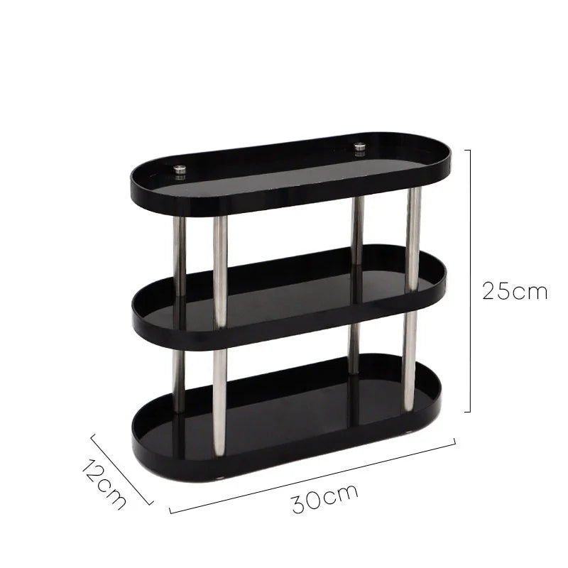 Smooth Color Block ABS Tiered Vanity Tray