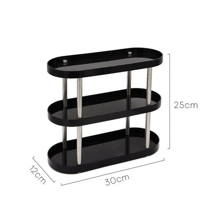 Smooth Color Block ABS Tiered Vanity Tray