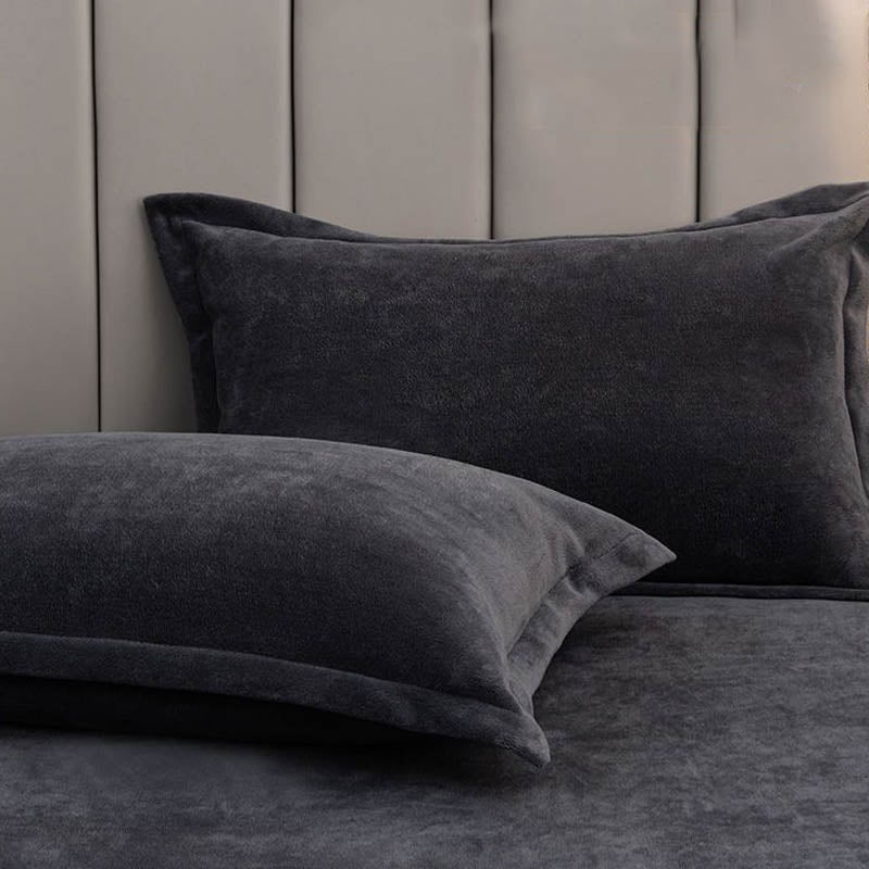 Solid Color Fleece Pillowcases(2PCS)