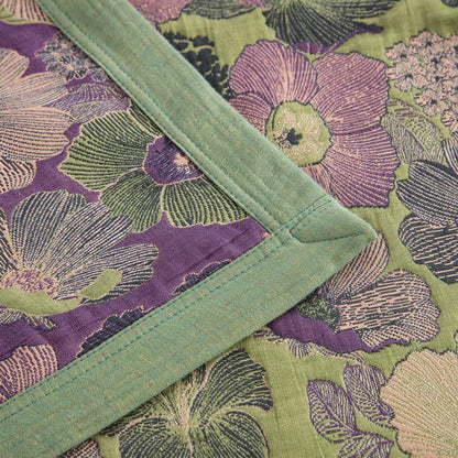 Blossom Floral Cotton Gauze Reversible Quilt