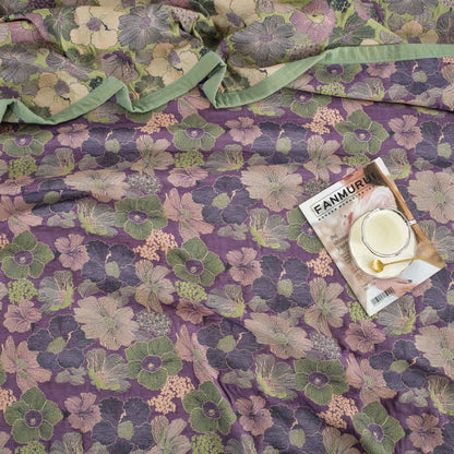 Blossom Floral Cotton Gauze Reversible Quilt