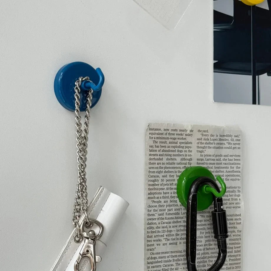 Smooth Solid Color Metal Magnetic Hooks