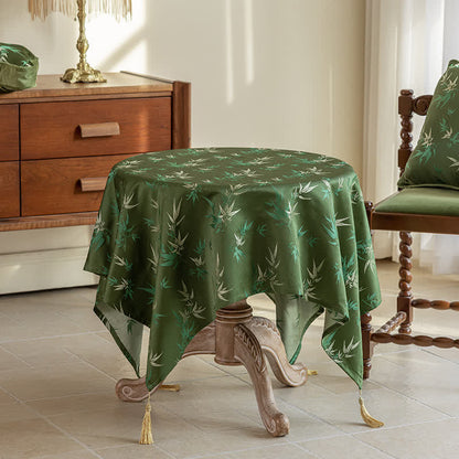 Rustic Bamboo Tassel Tablecloth