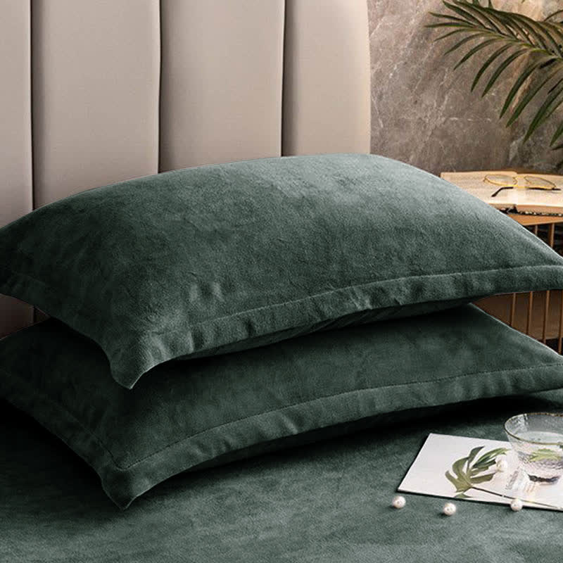 Solid Color Fleece Pillowcases(2PCS)