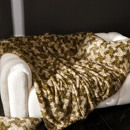 Retro Velvet Windmill Sofa Throw Blanket