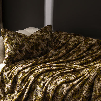 Retro Velvet Windmill Sofa Throw Blanket