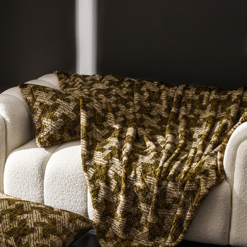 Retro Velvet Windmill Sofa Throw Blanket