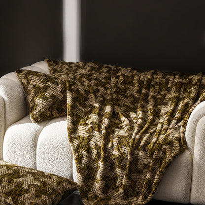 Retro Velvet Windmill Sofa Throw Blanket