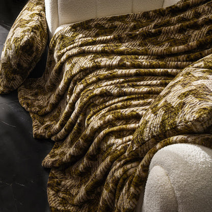 Retro Velvet Windmill Sofa Throw Blanket