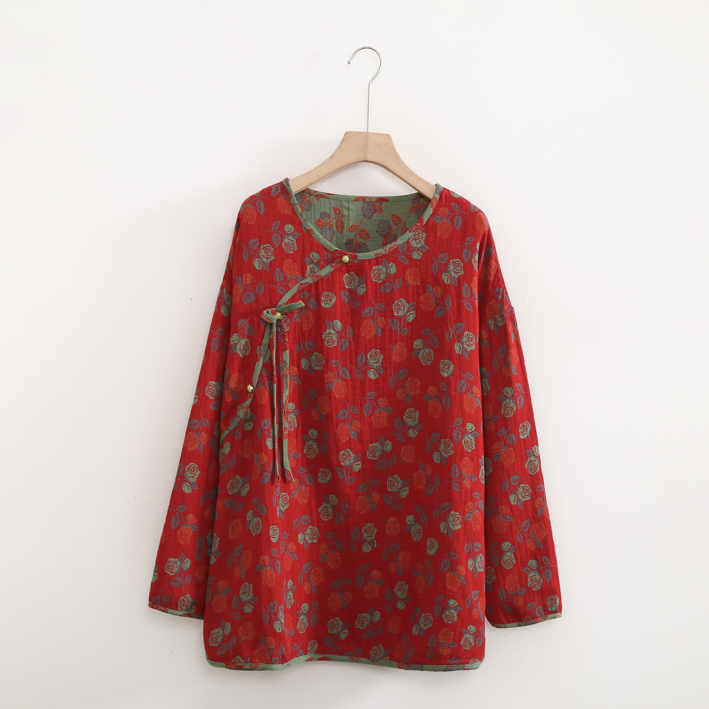 Plus Size Rose Cotton Pajama Set