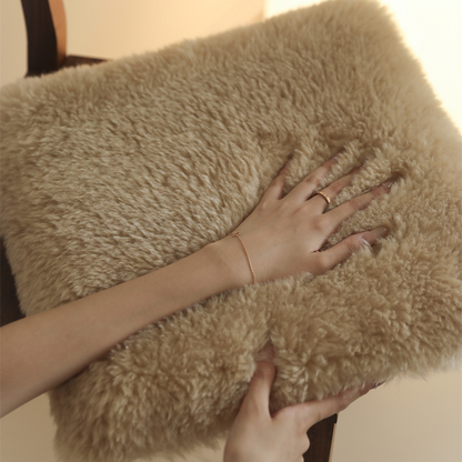Khaki Double-sided Fleece Throw Blanket