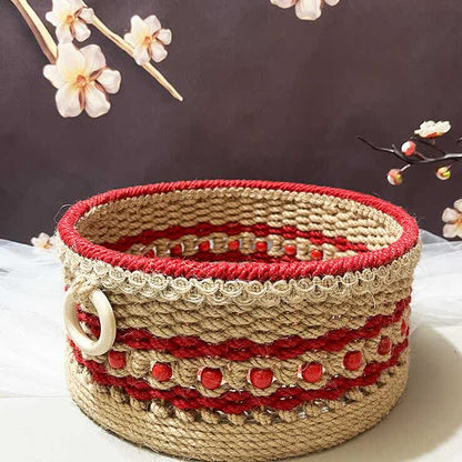 Handmade Hemp Rope Storage Basket