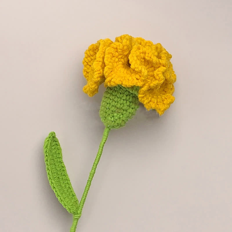 Handmade Knitted Crochet Carnation