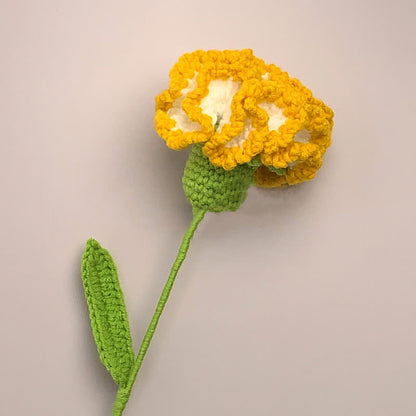 Handmade Knitted Crochet Carnation