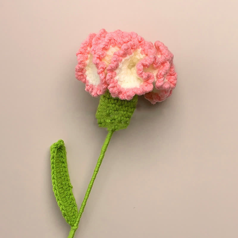 Handmade Knitted Crochet Carnation