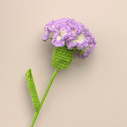 Handmade Knitted Crochet Carnation