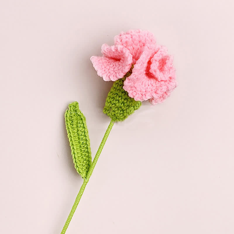 Handmade Knitted Crochet Carnation